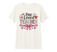 One Loved Teacher School Student Class Happy Valentines Day Premium T-Shirt