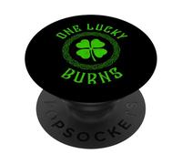 One Lucky Burns Irish Family Four Leaf Clover PopSockets Adhesive PopGrip