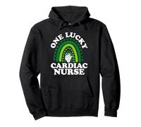 One Lucky Cardiac Nurse - Boho Rainbow St Patricks Day Pullover Hoodie