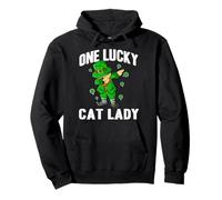 One Lucky Cat Lady St Patricks Day Dabbing Leprechaun Pullover Hoodie