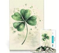 One Lucky Clover Jigsaw Puzzle for Teenagers 1000 Pieces Memory Boost Indoor Play Image Assembly (38x52cm)