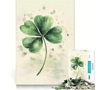 One Lucky Clover Jigsaw Puzzles1000 Pieces Mind Skill Toy Soothing Play Precision Cut Art Collection Piece (50x75cm)