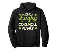 One Lucky Cornhole Player St Patricks Day Bean Bag Toss Pullover Hoodie