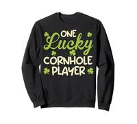 One Lucky Cornhole Player St Patricks Day Bean Bag Toss Sweatshirt
