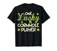 One Lucky Cornhole Player St Patricks Day Bean Bag Toss T-Shirt