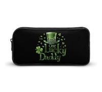 One Lucky Daddy Large Pencil Case Big Capacity Pencil Pouch Pen Bag Marker Pen Case for Women Men