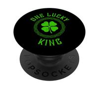One Lucky King Irish Family Four Leaf Clover PopSockets Adhesive PopGrip