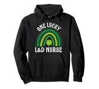 One Lucky L&D Nurse St. Patrick’s Day Irish Shamrock Rainbow Pullover Hoodie