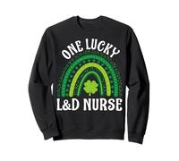 One Lucky L&D Nurse St. Patrick’s Day Irish Shamrock Rainbow Sweatshirt