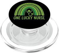One Lucky Nurse Scrub RN ICU ER St Patricks Day Nurses PopSockets PopGrip for MagSafe