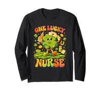 One Lucky Nurse St Patrick's Day Shamrock Irish Women Long Sleeve T-Shirt