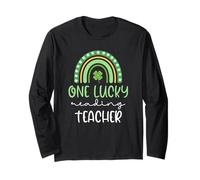 One Lucky Reading Teacher Funny St Patrick's Day Long Sleeve T-Shirt