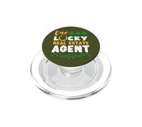 One Lucky Real Estate Agent St Patricks Day PopSockets PopGrip for MagSafe