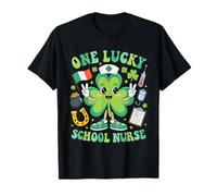 One Lucky School Nurse St Patrick's Day Shamrock Irish Women T-Shirt