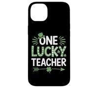 One Lucky Teacher Four Leaf Clover Irish Case for iPhone 14 Plus
