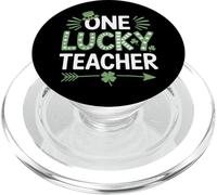 One Lucky Teacher Four Leaf Clover Irish PopSockets PopGrip for MagSafe