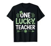 One Lucky Teacher Four Leaf Clover Irish T-Shirt