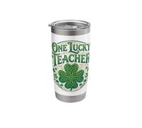 One Lucky Teacher St. Patrick’s Day Irish Shamrock Lucky Stainless Steel Insulated Tumbler