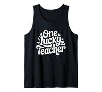 One Lucky Teacher St Patrick’s Day Saint Patty Retro Vintage Tank Top