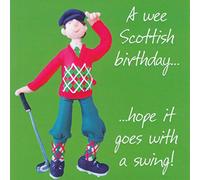 One Lump or Two Scottish Golf Birthday Card - Hope It Goes With A Swing