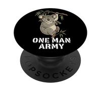 One Man Army Koala Military Soldier Camouflage Badass PopSockets Adhesive PopGrip