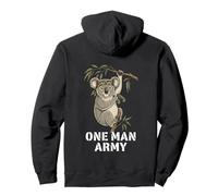 One Man Army Koala Military Soldier Camouflage Badass Pullover Hoodie