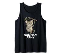 One Man Army Koala Military Soldier Camouflage Badass Tank Top