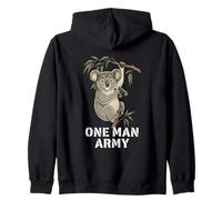 One Man Army Koala Military Soldier Camouflage Badass Zip Hoodie