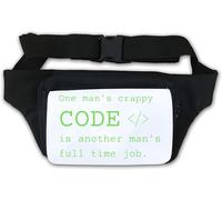 One Man's Code is Another Man's Full Time Job Funny Waist Bag Fanny Pack White