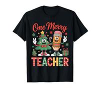 One Merry Teacher Funny Christmas Teacher Holiday Spirit T-Shirt