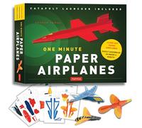 One Minute Paper Airplanes Kit: 12 Pop-Out Planes, Easily Assembled in Under a Minute: Paper Airplane Book with Paper, 12 Projects & Plane Launcher