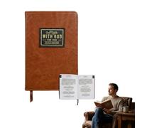 One Minute with God for Men, 17×12×2.4cm, Daily Devotional & Prayer Journal | Brown Leather, One Minute with God for Men, 365 Days, Spiritual Growth, Christian Religious Gifts for Men