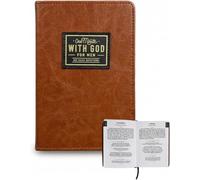 One Minute with God for Men 2026 Daily Devotional: 365 Days Prayer & Bible Tracking Diary, Daily Journal for Spiritual Growth, Brown Leather Appointment Book Planner