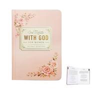 One Minute with God for Men 2026 Daily Devotional: 365 Days Prayer & Bible Tracking Diary,Daily Journal for Spiritual Growth,Brown Leather Appointment Book Planner, Pink