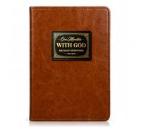 One Minute with God for Men, 365 Days Bible Journal, 2026 Spiritual Gifts for Men, Brown Leather Christian Daily Devotional Book