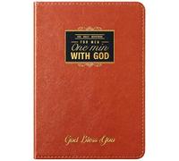 One Minute with God for Men, Daily Devotional Journal for Personal Reflection, Brown Hardcover Design with Elegant Finish, Compact Size for Everyday Use, Spiritual Companion for Morning and Evening Ro