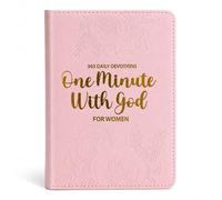 One Minute With God for Women, One Minute Daily Devotional Prayers & Reflections, Christian Prayer Journal with 365 Bible Verses, Pink Hardcover Gift for Mom, Wife, Daughter