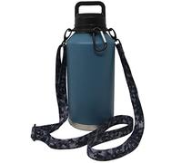 One MissionX Bottle Sling for YETI Rambler, Shoulder Strap Carrier for 64oz 46oz 36oz 26oz 18/12oz Water Bottles, Durable Accessories for Walking & Hiking (Black Camo, Rambler 12 18 26 36 46 64 oz)
