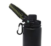 One MissionX Paracord Handle Compatible with Yeti Rambler 36oz 26oz 18oz 12oz 46oz Water Bottles, Durable Carrier Strap - Holder(Army Green/Comp+Starter)