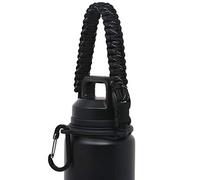 One MissionX Paracord Handle Compatible with Yeti Rambler 36oz 26oz 18oz 12oz 46oz Water Bottles, Durable Carrier Strap - Holder(Black Speckled)