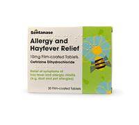 One Month Supply Hayfever Allergy Relief Cetirizine 10mg x30 Tablets Sentanase