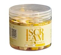 One More Cast iScream Boosted Fluoro Wafters - Balanced Carp Fishing Hookbaits - 10x14mm Red & Pink or White & Yellow (White & Yellow)