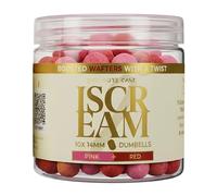 One More Cast iScream Boosted Fluoro Wafters - Hi-Viz Balanced Carp Fishing Hookbaits, 10×14mm - Red & Pink or White & Yellow