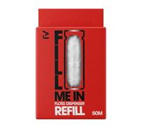 One More Cast OMC Get Flossed Bait Floss - 50m Spool in Reusable Tin with Built-In Cutter and Refill Option - Strong, Wax-Free Bait Floss for Carp Fishing Rigs & Pop-Ups (Ez-Floss Refill)