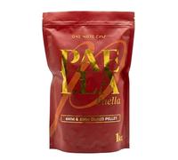 One More Cast OMC Meta Terminal Tackle Paella Pellet Mix - 6mm & 8mm Red & Dark Halibut Pellets Infused with Paella Gravy - 1kg Bag - Carp Attractant