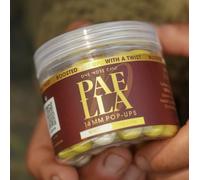 One More Cast Paella Boosted Fluoro Pop Ups - Super Buoyant Carp Fishing Hookbaits - 10mm & 14mm in Mixed Fluoro Colours - 200ml Tub (White & Yellow, 14mm)