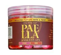 One More Cast Paella Boosted Fluoro Wafters - Balanced Carp Fishing Hookbaits - 10x14mm Pink & Red or White & Yellow - 200ml Tub (Pink & Red)