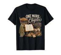One More Chapter Christian Bookish Bible Reading Design Value Graphic T-Shirt, Men, Black, XL
