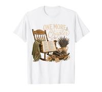 One More Chapter Christian Bookish Bible Reading Design Value Graphic T-Shirt, Men, White, XL