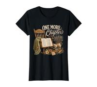 One More Chapter Christian Bookish Bible Reading Design Value Graphic T-Shirt, Women, Black, M